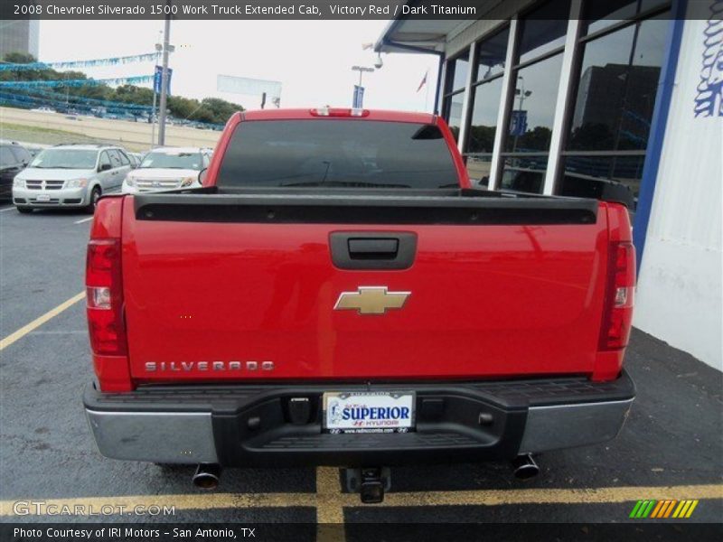 Victory Red / Dark Titanium 2008 Chevrolet Silverado 1500 Work Truck Extended Cab