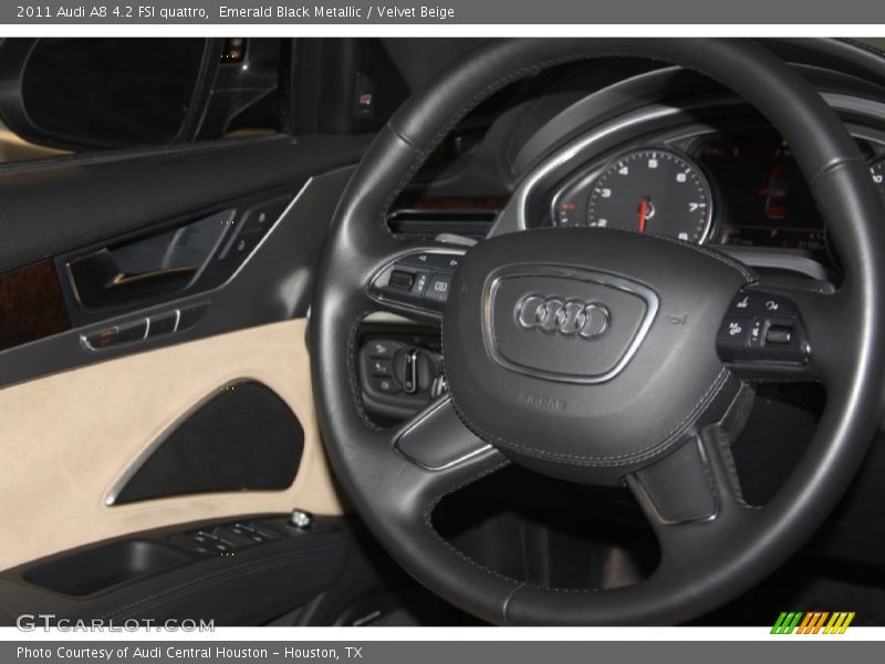 Emerald Black Metallic / Velvet Beige 2011 Audi A8 4.2 FSI quattro