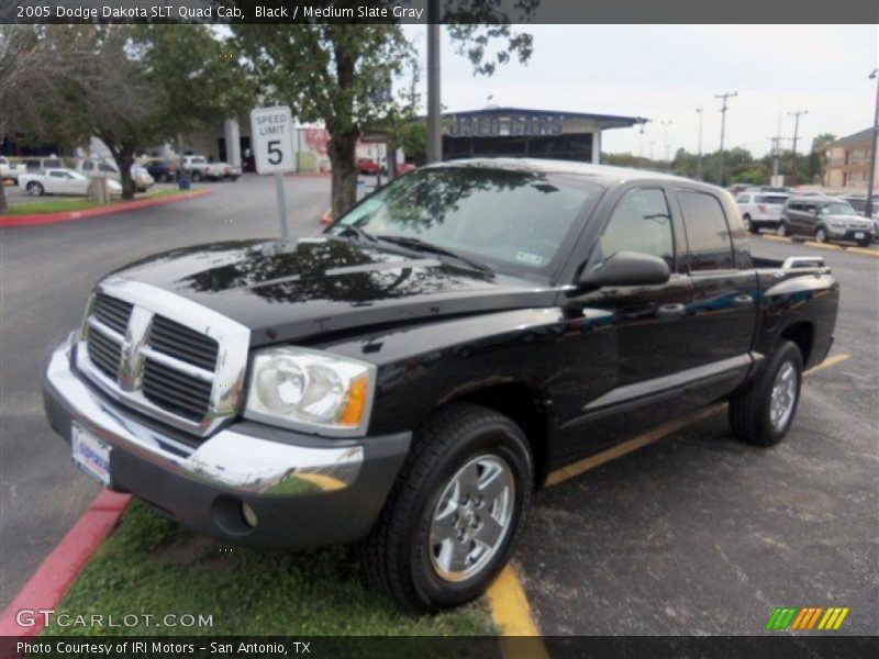 Black / Medium Slate Gray 2005 Dodge Dakota SLT Quad Cab