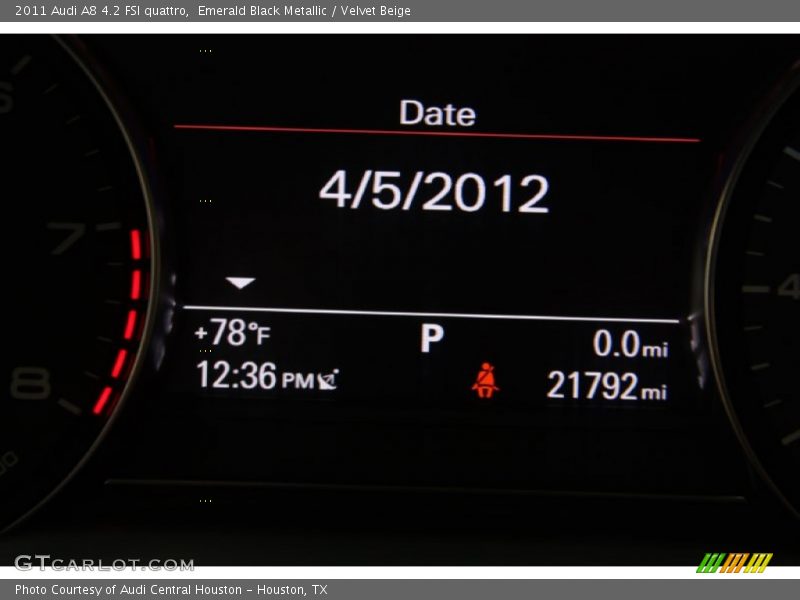 Emerald Black Metallic / Velvet Beige 2011 Audi A8 4.2 FSI quattro