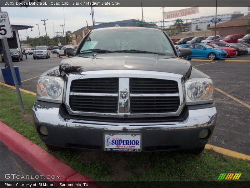 Black / Medium Slate Gray 2005 Dodge Dakota SLT Quad Cab