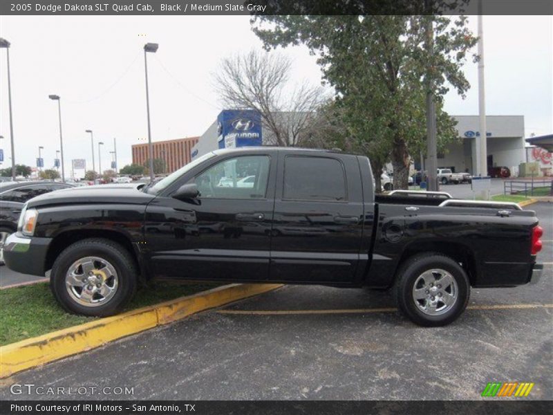 Black / Medium Slate Gray 2005 Dodge Dakota SLT Quad Cab