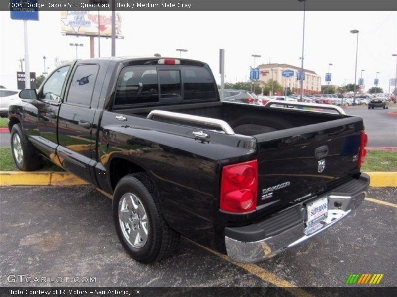Black / Medium Slate Gray 2005 Dodge Dakota SLT Quad Cab