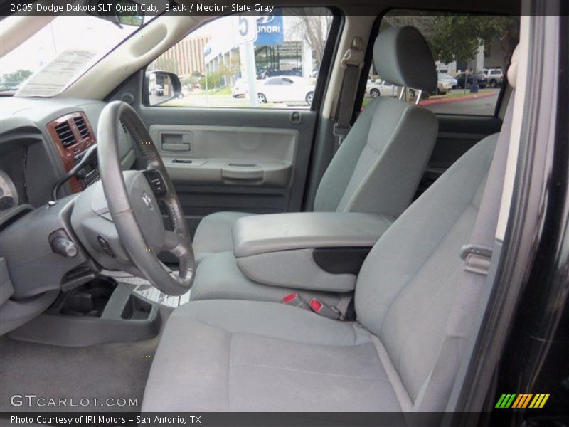 Black / Medium Slate Gray 2005 Dodge Dakota SLT Quad Cab