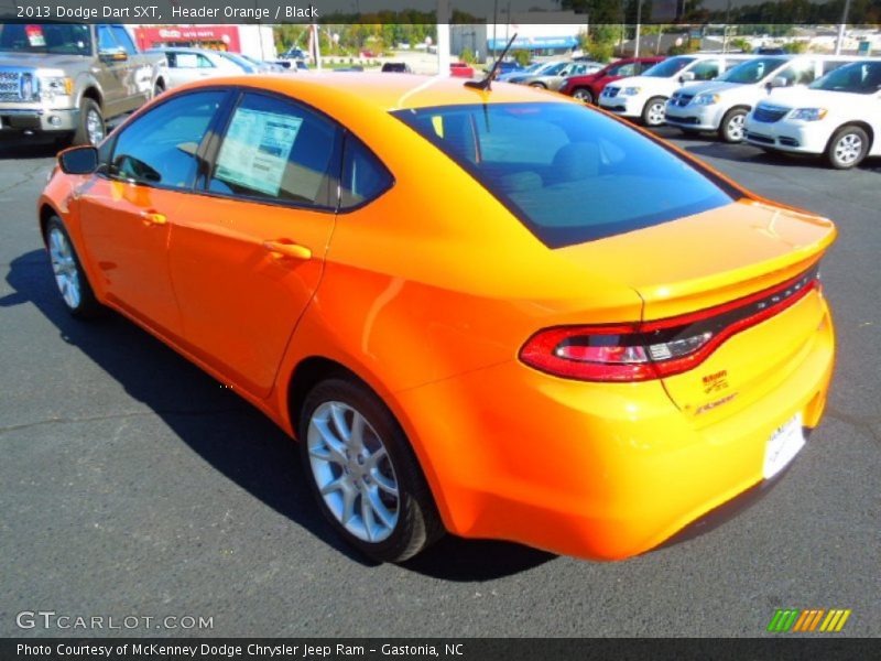 Header Orange / Black 2013 Dodge Dart SXT