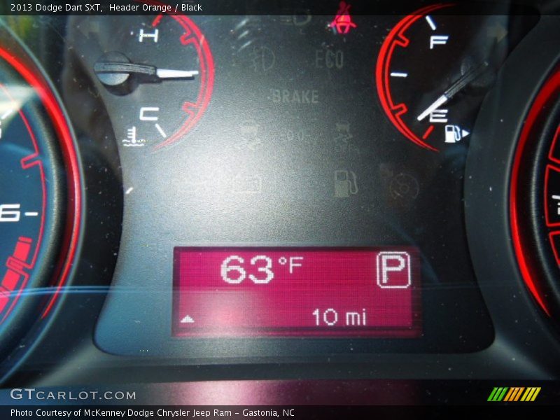 Header Orange / Black 2013 Dodge Dart SXT