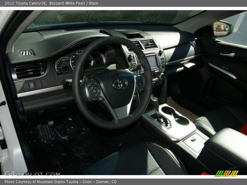 Blizzard White Pearl / Black 2012 Toyota Camry SE