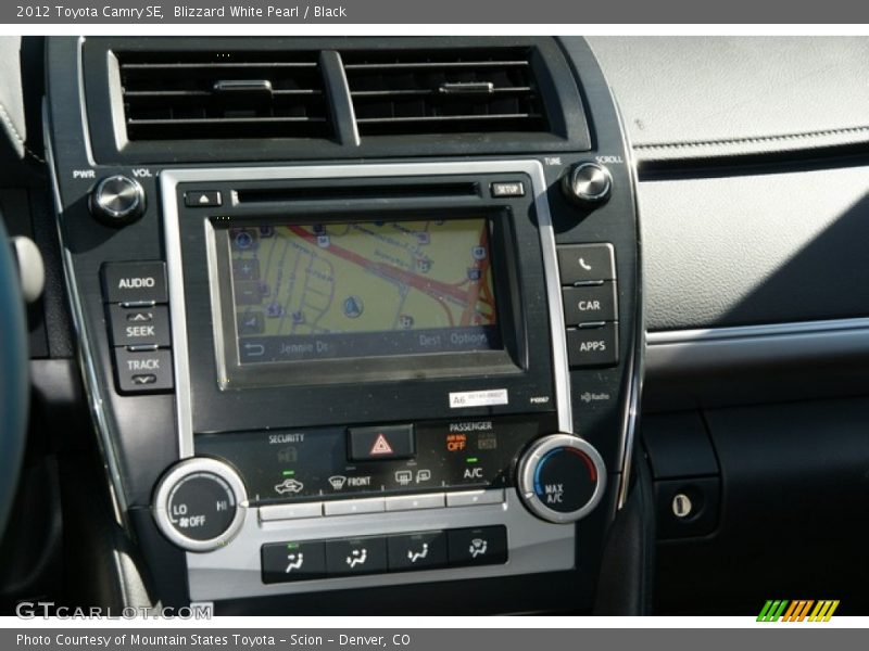 Blizzard White Pearl / Black 2012 Toyota Camry SE