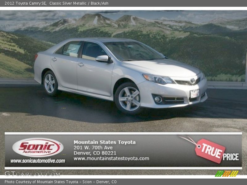 Classic Silver Metallic / Black/Ash 2012 Toyota Camry SE