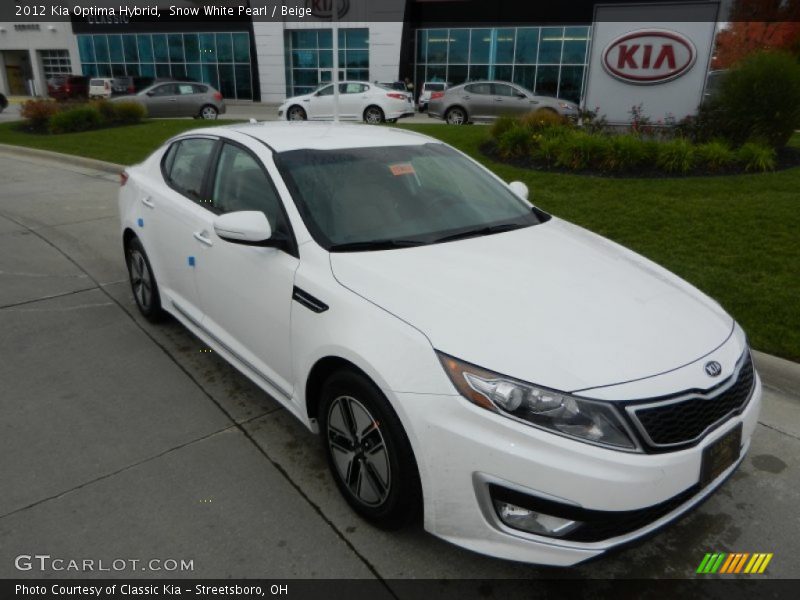 Snow White Pearl / Beige 2012 Kia Optima Hybrid