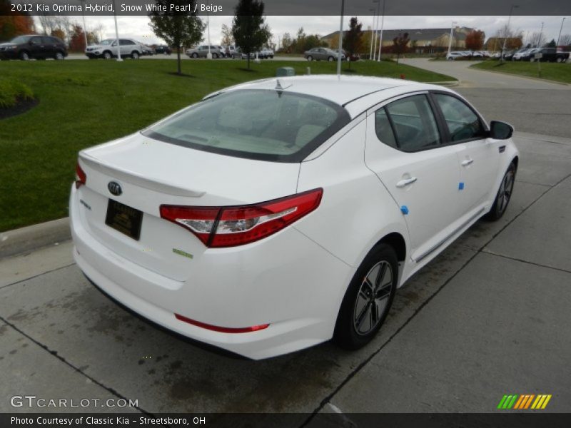 Snow White Pearl / Beige 2012 Kia Optima Hybrid