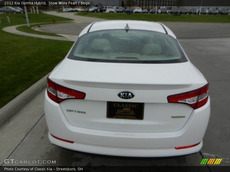 Snow White Pearl / Beige 2012 Kia Optima Hybrid
