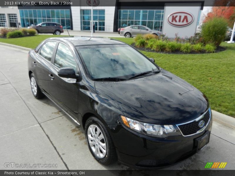 Ebony Black / Stone 2013 Kia Forte EX