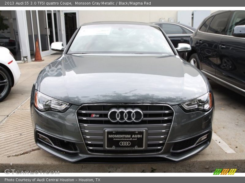 Monsoon Gray Metallic / Black/Magma Red 2013 Audi S5 3.0 TFSI quattro Coupe