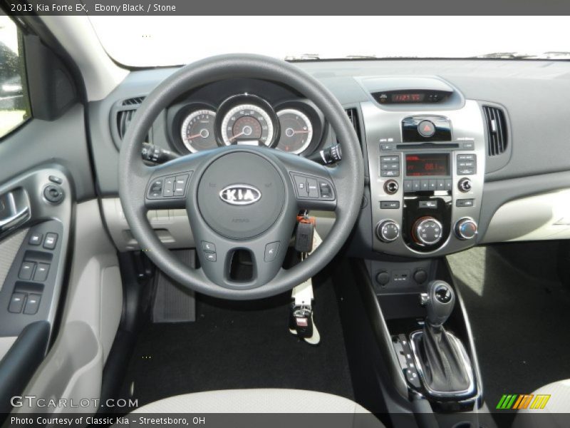 Ebony Black / Stone 2013 Kia Forte EX