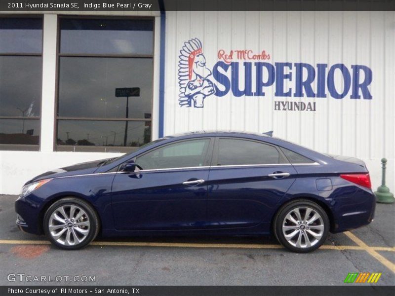 Indigo Blue Pearl / Gray 2011 Hyundai Sonata SE