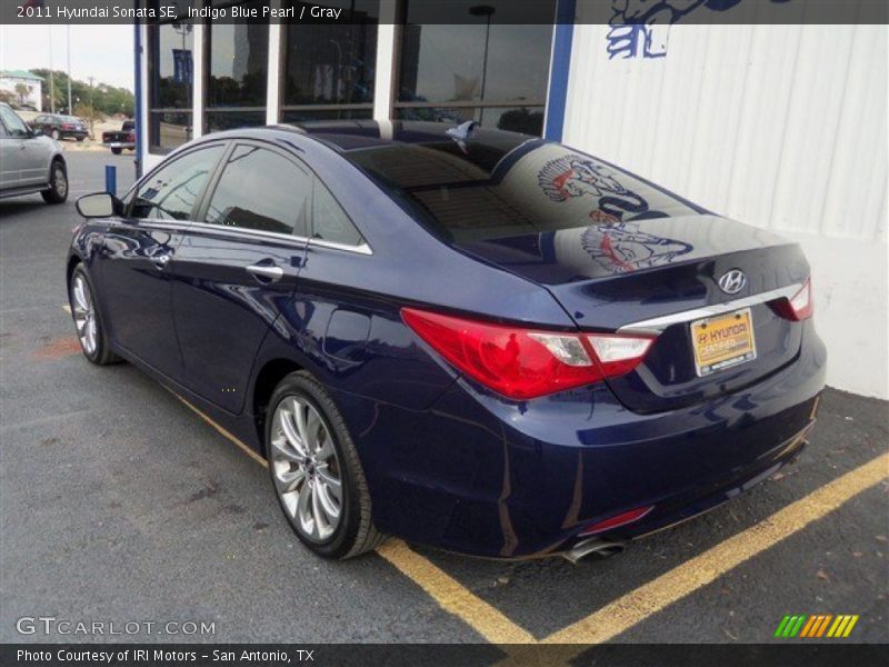 Indigo Blue Pearl / Gray 2011 Hyundai Sonata SE