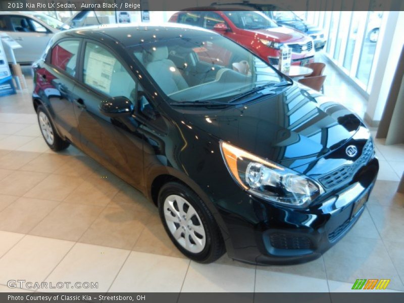 Aurora Black / Beige 2013 Kia Rio LX Sedan