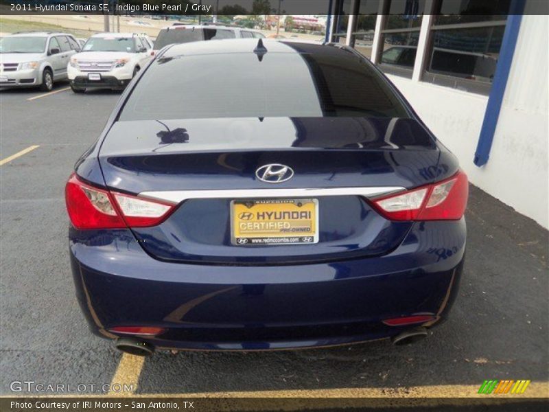 Indigo Blue Pearl / Gray 2011 Hyundai Sonata SE