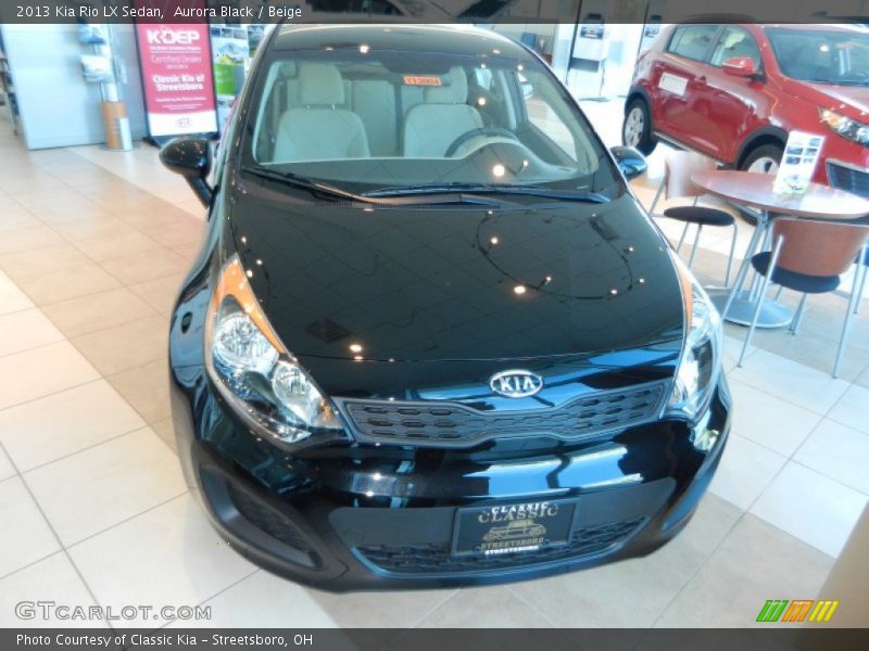 Aurora Black / Beige 2013 Kia Rio LX Sedan