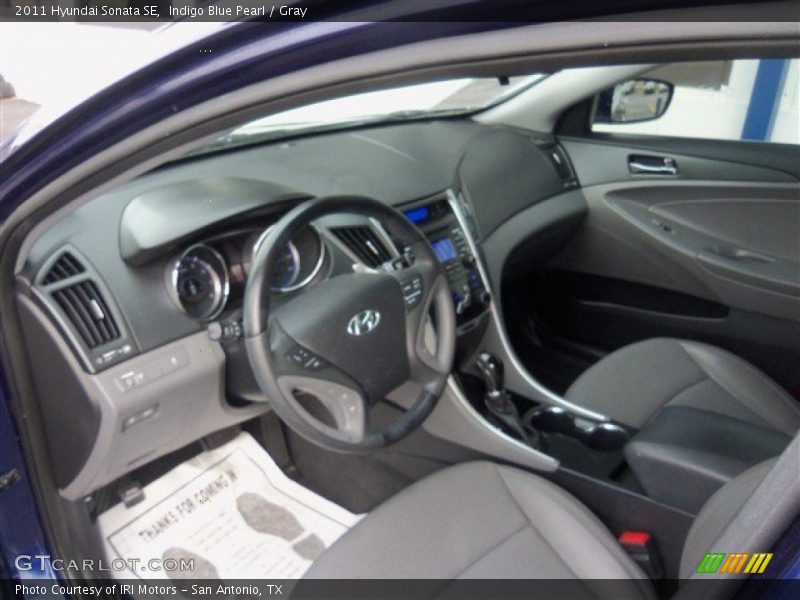 Indigo Blue Pearl / Gray 2011 Hyundai Sonata SE