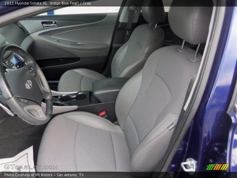 Indigo Blue Pearl / Gray 2011 Hyundai Sonata SE