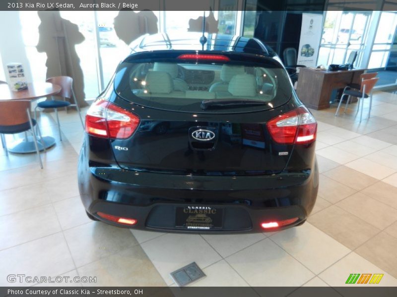 Aurora Black / Beige 2013 Kia Rio LX Sedan