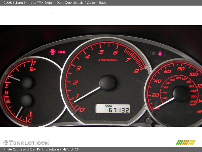 Dark Gray Metallic / Carbon Black 2008 Subaru Impreza WRX Sedan