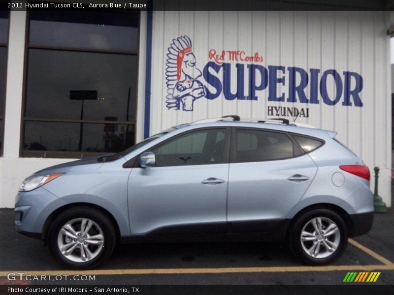 Aurora Blue / Taupe 2012 Hyundai Tucson GLS