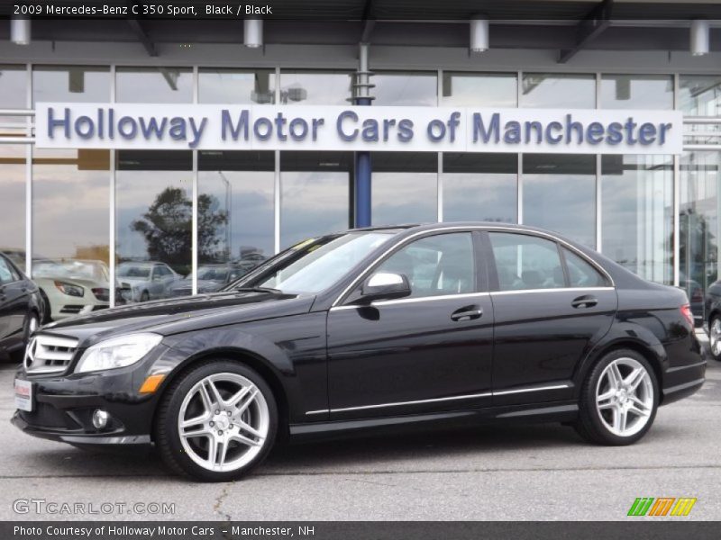 Black / Black 2009 Mercedes-Benz C 350 Sport