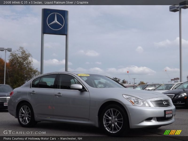 Liquid Platinum Silver / Graphite 2008 Infiniti G 35 x S Sedan
