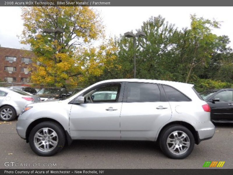 Billet Silver Metallic / Parchment 2008 Acura MDX Technology