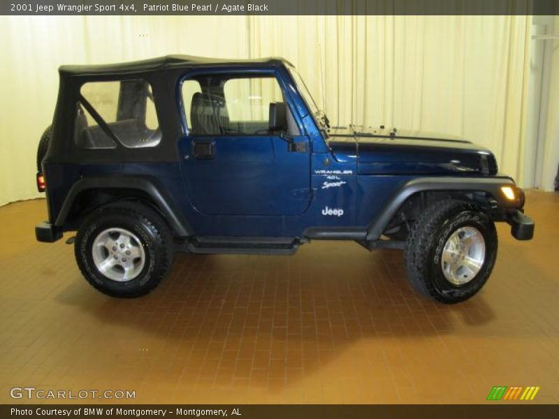 Patriot Blue Pearl / Agate Black 2001 Jeep Wrangler Sport 4x4