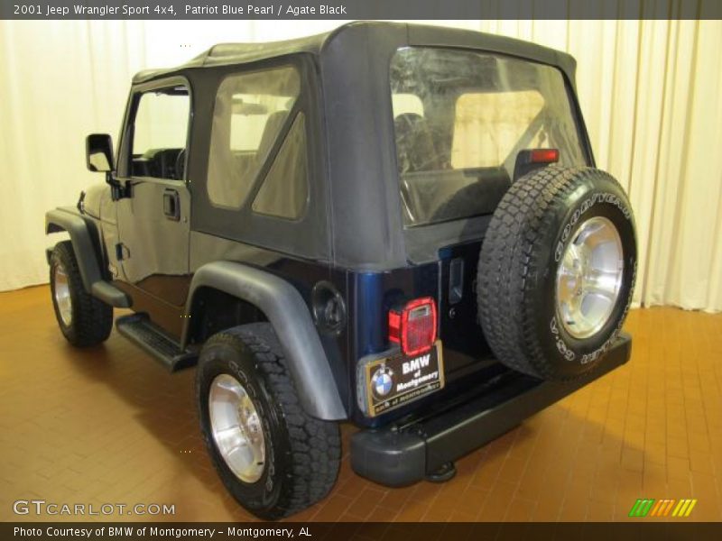 Patriot Blue Pearl / Agate Black 2001 Jeep Wrangler Sport 4x4