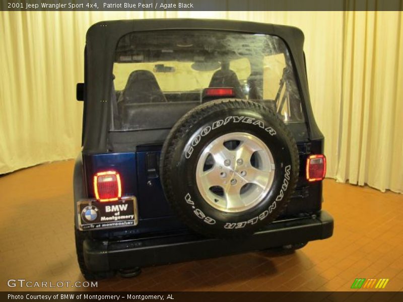 Patriot Blue Pearl / Agate Black 2001 Jeep Wrangler Sport 4x4