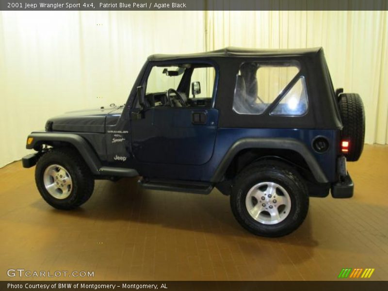 Patriot Blue Pearl / Agate Black 2001 Jeep Wrangler Sport 4x4