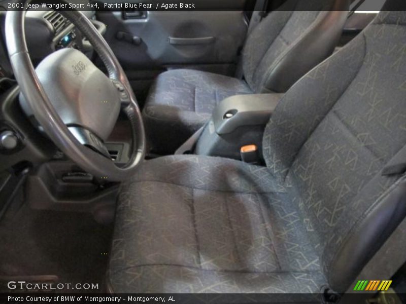 Patriot Blue Pearl / Agate Black 2001 Jeep Wrangler Sport 4x4