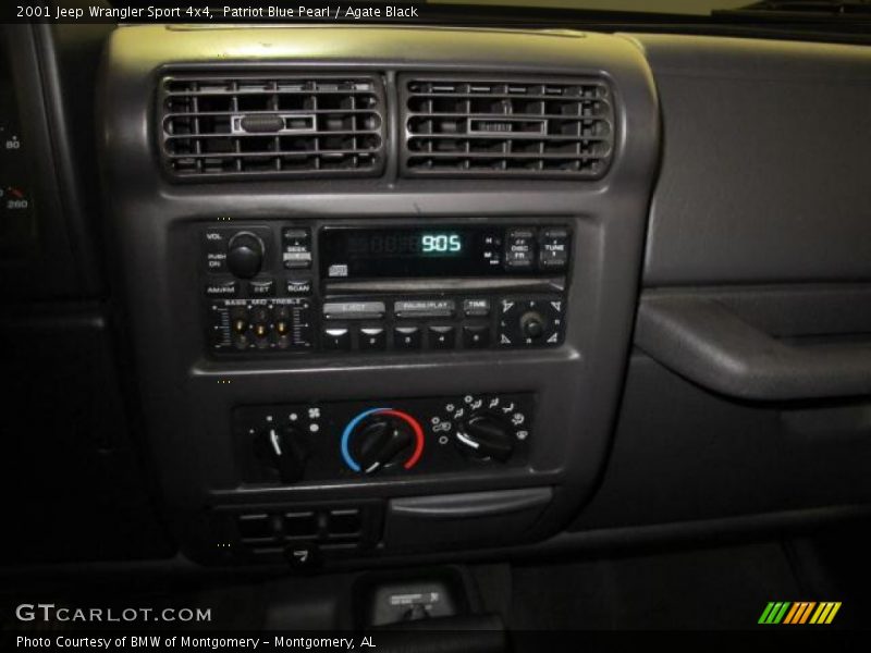 Patriot Blue Pearl / Agate Black 2001 Jeep Wrangler Sport 4x4