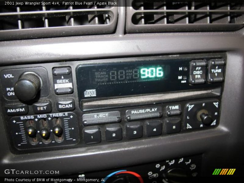 Patriot Blue Pearl / Agate Black 2001 Jeep Wrangler Sport 4x4