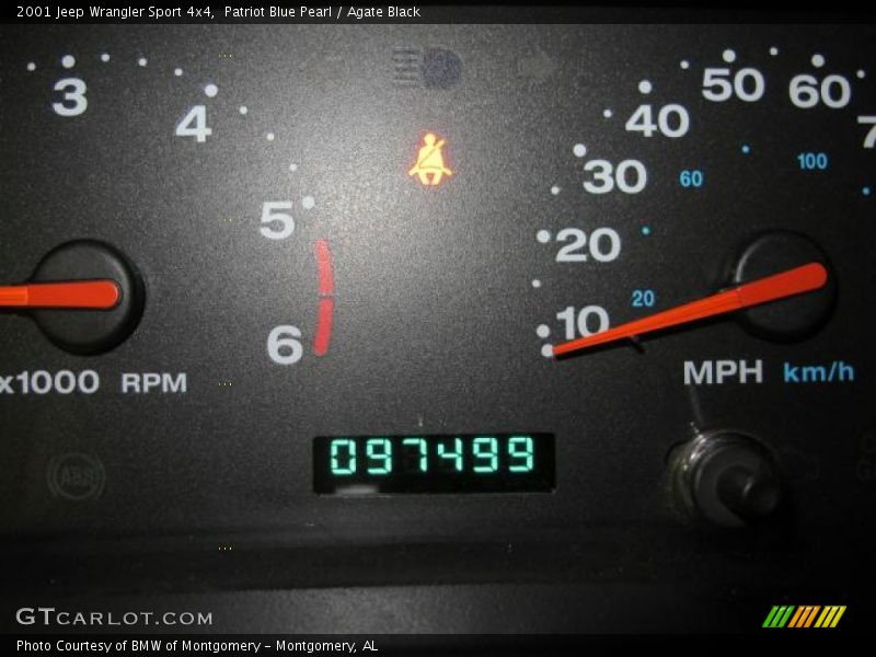 Patriot Blue Pearl / Agate Black 2001 Jeep Wrangler Sport 4x4