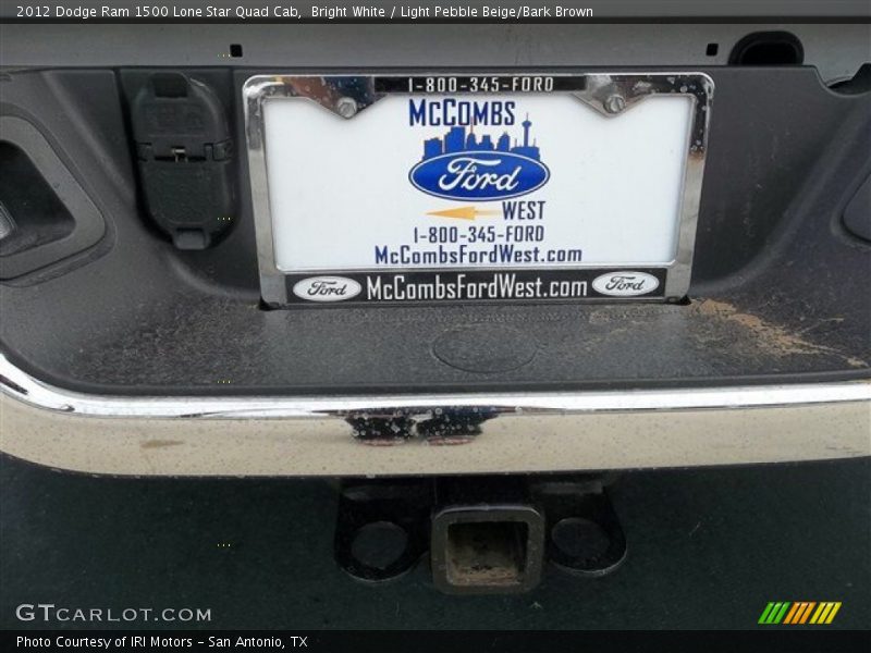 Bright White / Light Pebble Beige/Bark Brown 2012 Dodge Ram 1500 Lone Star Quad Cab