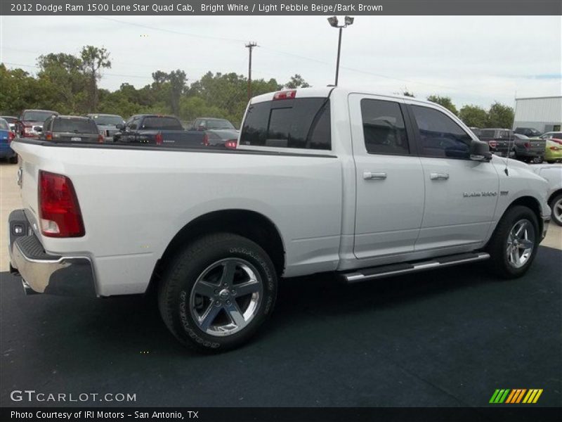 Bright White / Light Pebble Beige/Bark Brown 2012 Dodge Ram 1500 Lone Star Quad Cab