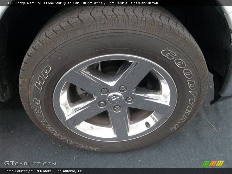 Bright White / Light Pebble Beige/Bark Brown 2012 Dodge Ram 1500 Lone Star Quad Cab