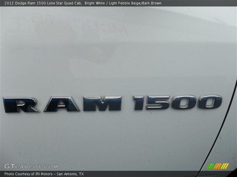 Bright White / Light Pebble Beige/Bark Brown 2012 Dodge Ram 1500 Lone Star Quad Cab