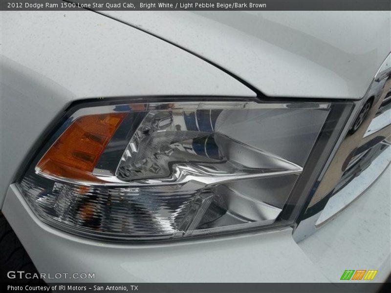 Bright White / Light Pebble Beige/Bark Brown 2012 Dodge Ram 1500 Lone Star Quad Cab
