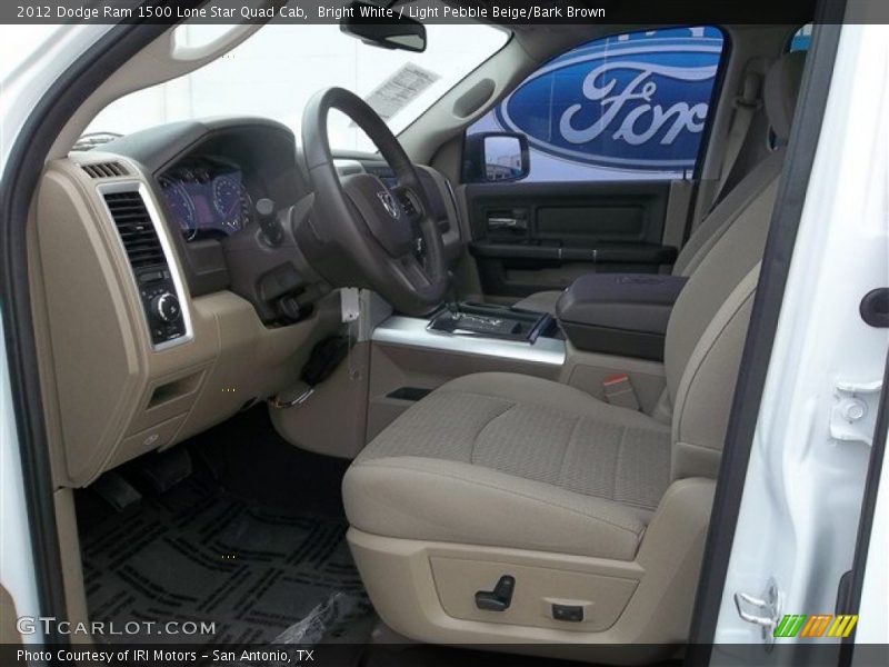 Bright White / Light Pebble Beige/Bark Brown 2012 Dodge Ram 1500 Lone Star Quad Cab