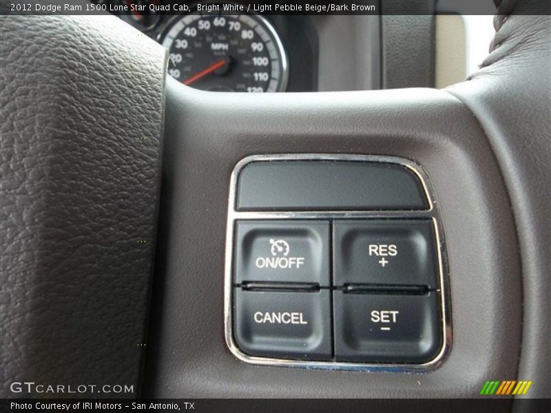 Bright White / Light Pebble Beige/Bark Brown 2012 Dodge Ram 1500 Lone Star Quad Cab