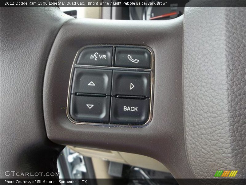 Bright White / Light Pebble Beige/Bark Brown 2012 Dodge Ram 1500 Lone Star Quad Cab