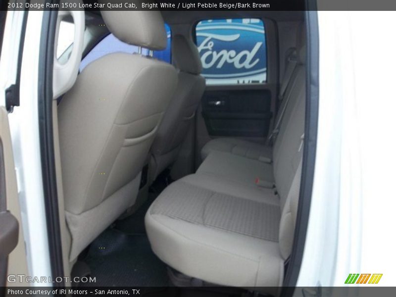 Bright White / Light Pebble Beige/Bark Brown 2012 Dodge Ram 1500 Lone Star Quad Cab