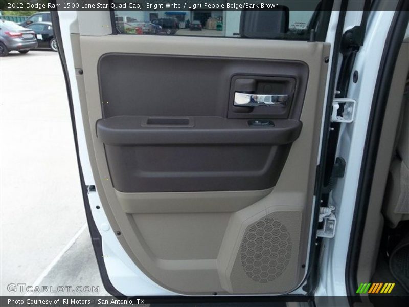 Bright White / Light Pebble Beige/Bark Brown 2012 Dodge Ram 1500 Lone Star Quad Cab